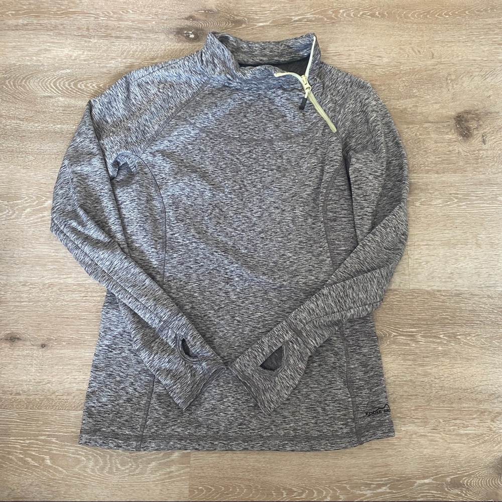 Marbled Grey Quarter Zip